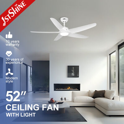 Good price White Ceiling Fan With Light 5 Plastic Blade DC Motor Energy Saving online