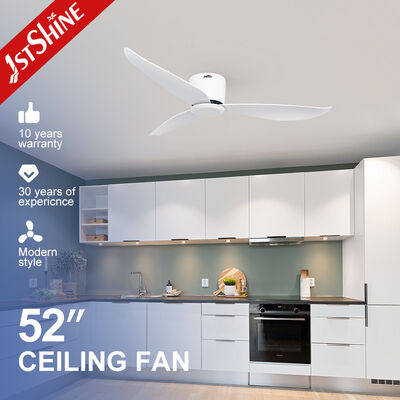 Good price White Modern Flush Mount Ceiling Fan , DC Motor Kitchen Fan Light online