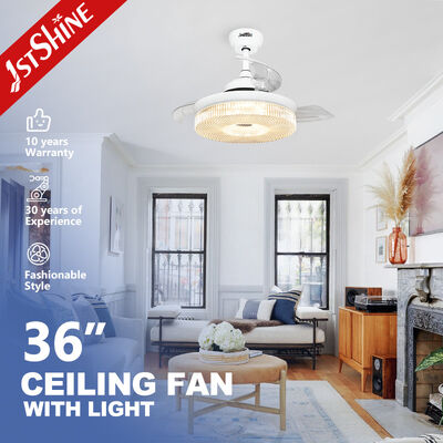 Good price CE Smart Wifi Control Invisible Ceiling Fan Light for Bedroom 36 Inch online