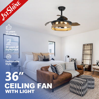 Good price Rope Cage Hidden Blade Ceiling Fan Light With Remote Control Dc Motor online