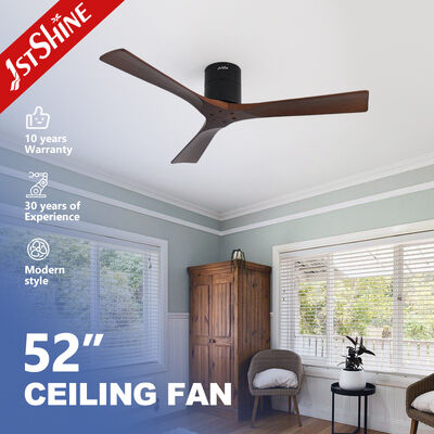 Good price Walnut Wooden Ceiling Fan With Remote Control Energy-Saving High Speed online