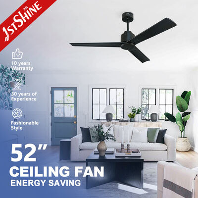 Good price Contemporary Black Solid Wood Ceiling Fan 52